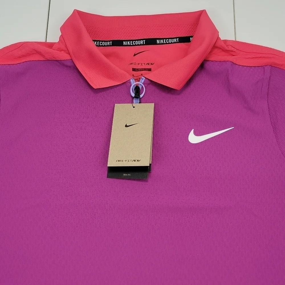 Nike Advantage Slam Polo Shirt Dri-FIT Mens Size M FQ2015-518 Fuchsia New $105